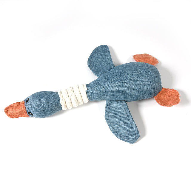 Pet Sounding Toys for Dogs - Linen Wild Goose Design