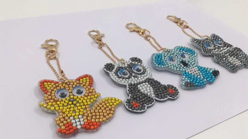 DIY Cartoon Animal Keychains (Set of Keychains)