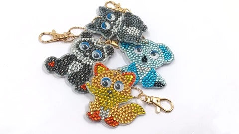 DIY Cartoon Animal Keychains (Set of Keychains)