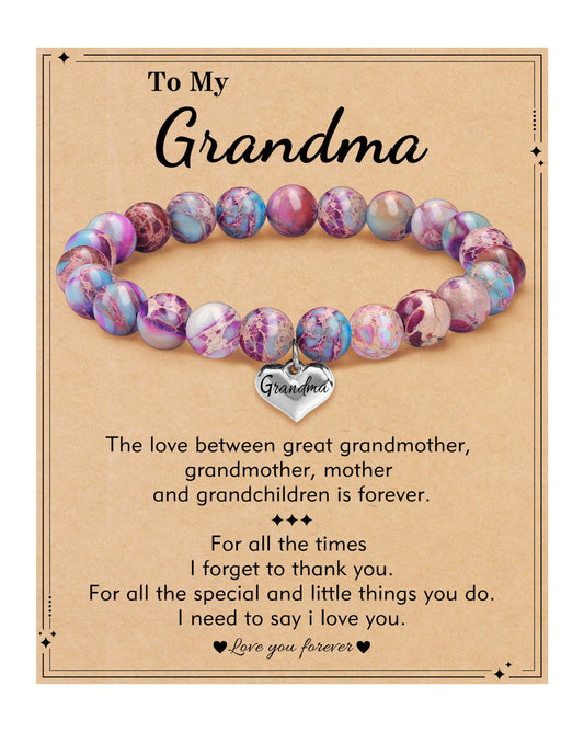 HiStock Grandma Mothers Day Bracelet Mothers Day Gifts for Grandma Imperial Charm Bracelets Gigi gifts for Grandma Bracelet Birthday Easter Gifts Jewelry