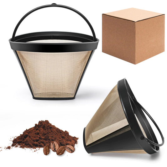 Reusable #4 Cone Coffee Filter Basket for Ninja Coffee Makers Ninja Coffee Accessories - 2 Pack Permanent Replacement for Ninja Coffee Brewers