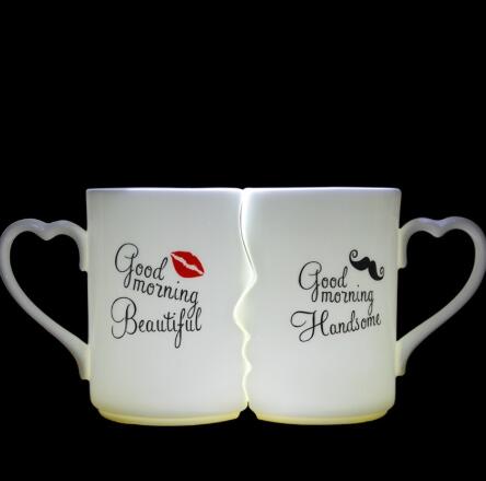 Couple's Ceramic Mugs Set - Personalized Design