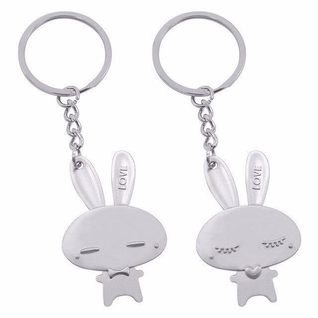 Cupid Couple Keychains - Crown and Rabbit Designs