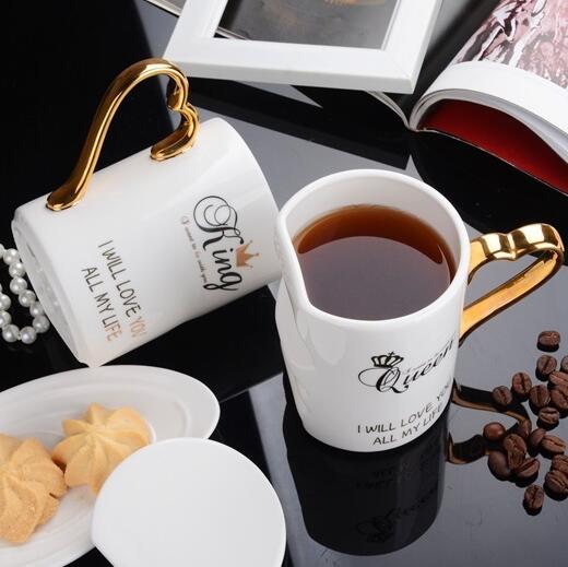 Couple's Ceramic Mugs Set - Personalized Design