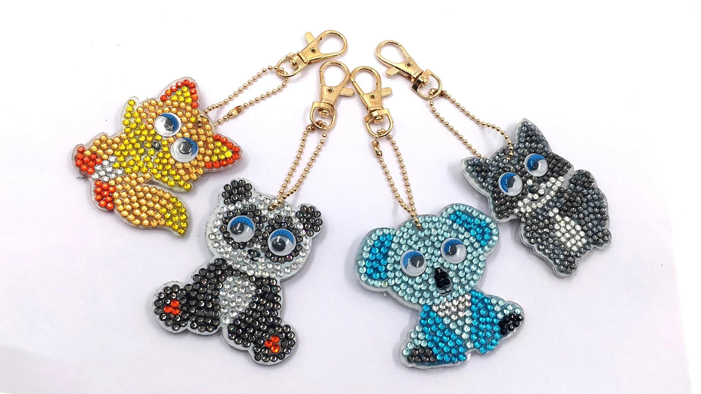 DIY Cartoon Animal Keychains (Set of Keychains)